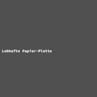 Lebhafte Papier-Platte