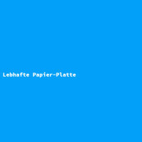 Lebhafte Papier-Platte