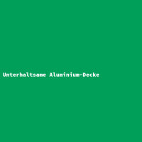 Unterhaltsame Aluminium-Decke