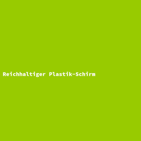 Reichhaltiger Plastik-Schirm