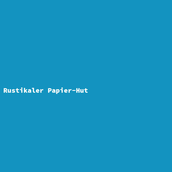 Rustikaler Papier-Hut