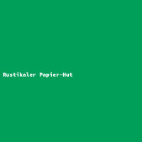 Rustikaler Papier-Hut